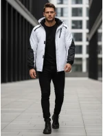 FashionStreet pánska lyžiarska bunda biela TX5130 FashionStreet pánska lyžiarska bunda biela TX5130