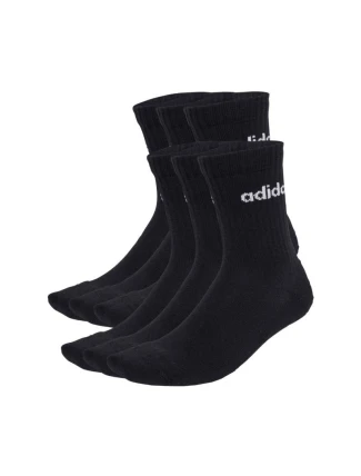 Adidas Linear Crew ponožky Cushioned 6 Pair Pack black JL6094 Adidas Linear Crew ponožky Cushioned 6 Pair Pack black JL6094
