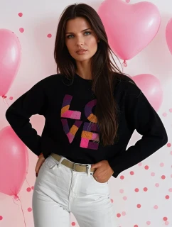 Dámsky oversize sveter HARPER black FashionStreet MY1982