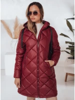 Dámska zimná bunda SNOWVIBE bordová prešívaná FashionStreet TY4996 Dámska zimná bunda SNOWVIBE bordová prešívaná FashionStreet TY4996