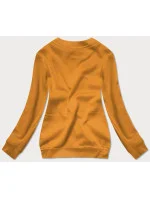 Dámska tepláková mikina v horčicovej farbe so sťahovacími lemami (W01-26)