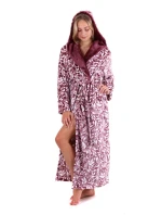 Dámsky župan Flora s kapucňou 3956 4803 mauve wine - Vestis