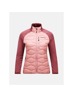 Dámska péřová bunda PEAK PERFORMANCE W Helium Hybrid Down Jacket, ružová farba