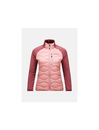 Dámska péřová bunda PEAK PERFORMANCE W Helium Hybrid Down Jacket, ružová farba Dámska péřová bunda PEAK PERFORMANCE W Helium Hybrid Down Jacket, ružová farba