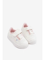 Detské tenisky Športová obuv na suchý zips White-Pink Malva