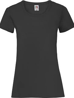 Fruit of the Loom Lady-Fit Valueweight T Dámske tričko 16.1372 čierne