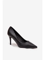 Szpilki Damskie Z Eko Skóry Czarne Sivana