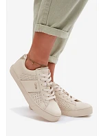Dámske sieťované tenisky Big Star TT274292 Beige