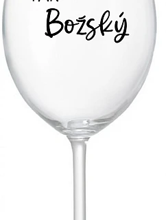Pán Boh - číry pohár na víno 350 ml