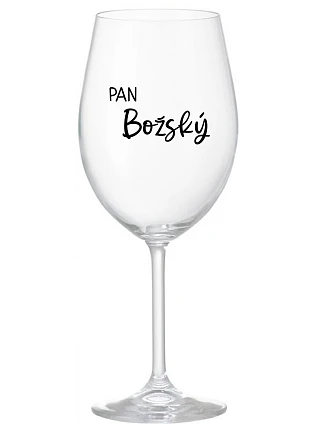 Pán Boh - číry pohár na víno 350 ml