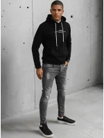 Pánska čierna mikina FashionStreet BX5458