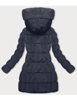 Námornícka modrá zimná bunda s kapucňou (2M-231)