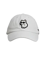 Čiapka Karl Lagerfeld Paris Choupette Strapback, biela – L5WH7944 wht Čiapka Karl Lagerfeld Paris Choupette Strapback, biela – L5WH7944 wht