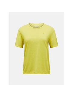 Dámske tričko PEAK PERFORMANCE W Wool-Blend Shortsleeve, žltá farba