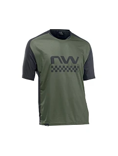 Cyklistické tričko NORTHWAVE Edge Jersey Short Sleeve – zelené/čierne