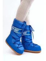 Damskie Wysokie Śniegowce Niebieskie Venila