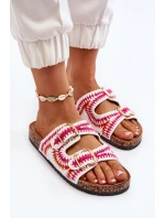 Damskie Klapki Na Korkowej Podeszwie Białe Fannea