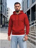 Pánska mikina s kapucňou a potlačou ORIGINALS, červená, FashionStreet NX5151BX Pánska mikina s kapucňou a potlačou ORIGINALS, červená, FashionStreet NX5151BX