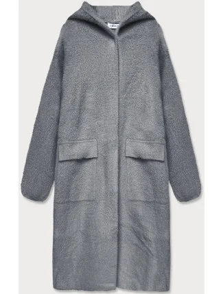 Šedý vlnený overal s kapucňou (B3006)