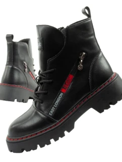 Lee Cooper dámske trapper topánky dámske zateplené kožené slingbacks čiernočervené dámske topánky