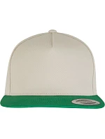 Flexfit 6007/6007T 5-panelová snapbacková čiapka 55.6007 béžová/zelená Flexfit 6007/6007T 5-panelová snapbacková čiapka 55.6007 béžová/zelená