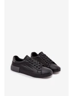 Męskie Trampki Eko Skórzane Big Star OO174019 Czarne