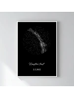 Personalizovaný magický fotorámik – 50x70 – hviezdna mapa Personalizovaný magický fotorámik – 50x70 – hviezdna mapa