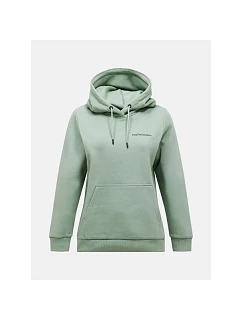 Dámska mikina PEAK PERFORMANCE W Original Small Logo Hood, zelená farba