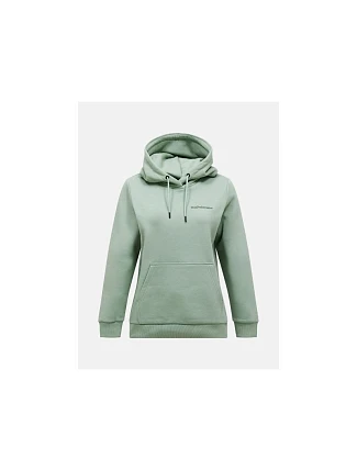 Dámska mikina PEAK PERFORMANCE W Original Small Logo Hood, zelená farba Dámska mikina PEAK PERFORMANCE W Original Small Logo Hood, zelená farba