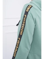Mikina so zipsom na chrbte tmavo mätová Mikina so zipsom na chrbte tmavo mätová
