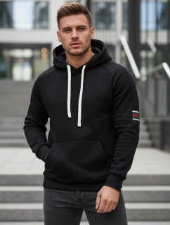 Pánska mikina s kapucňou čierna FashionStreet BX5943