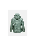 Dámska péřová bunda PEAK PERFORMANCE, model Helium Utility Down Hood Jacket, zelená farba Dámska péřová bunda PEAK PERFORMANCE, model Helium Utility Down Hood Jacket, zelená farba