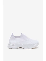 Materiálové Vkládací Sportovní Dámské Boty Bílé Floraine