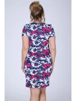 Dámske šaty s kvetinovým vzorom aj pre plnoštíhle farebné - Farebná - Efect