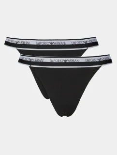Dámske tangá 2Pack 164522 4R227 00020 Black - Emporio Armani