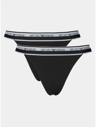 Dámske tangá 2Pack 164522 4R227 00020 Black - Emporio Armani