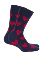 PERFECT MAN-CASUAL Valentínske vzorované ponožky