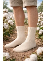 Prírodné ponožky 100% bavlnené froté 199