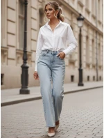 Dámske džínsové nohavice s kamienkami DIAMONTI modré FashionStreet UY2475