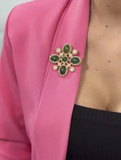 Brošňa Kvetina 2 zelená