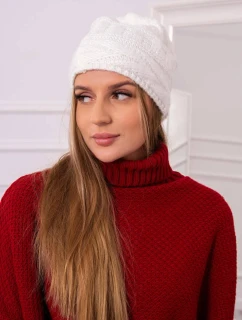 Fleecová čiapka Edyta K298 ecru