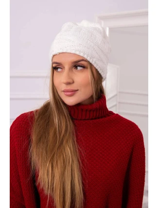 Fleecová čiapka Edyta K298 ecru