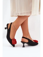 Zamszowe Eleganckie Czółenka Na Szpilce CheBello 4666 Czarne