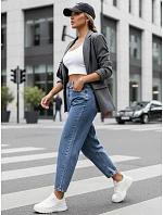 Dámske džínsy balónového strihu s vysokou sedmičkou FashionStreet UY2929 Dámske džínsy balónového strihu s vysokou sedmičkou FashionStreet UY2929