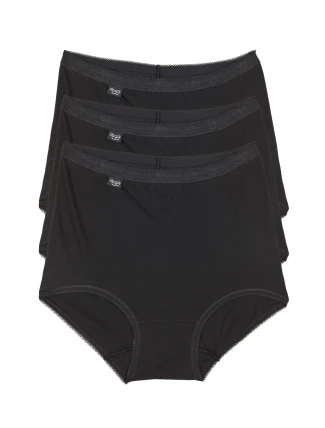 Dámske nohavičky Basic Maxi 3 Pack Black - Sloggi Dámske nohavičky Basic Maxi 3 Pack Black - Sloggi