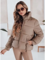 Dámska prešívaná zimná bunda s kapucňou FashionStreet camel TY5063 Dámska prešívaná zimná bunda s kapucňou FashionStreet camel TY5063