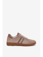 Dámske semišové nízke tenisky Dark Beige Zazoo N1068 Dámske semišové nízke tenisky Dark Beige Zazoo N1068