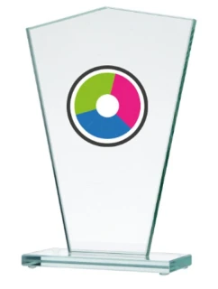 Sklenená trofej s farebnou potlačou LuxorJet