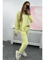 Set 2dielna mikina + nohavice žltá