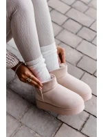 Śniegowce Damskie Na Platformie Ocieplane Futerkiem Jasnobeżowe Xamella Śniegowce Damskie Na Platformie Ocieplane Futerkiem Jasnobeżowe Xamella